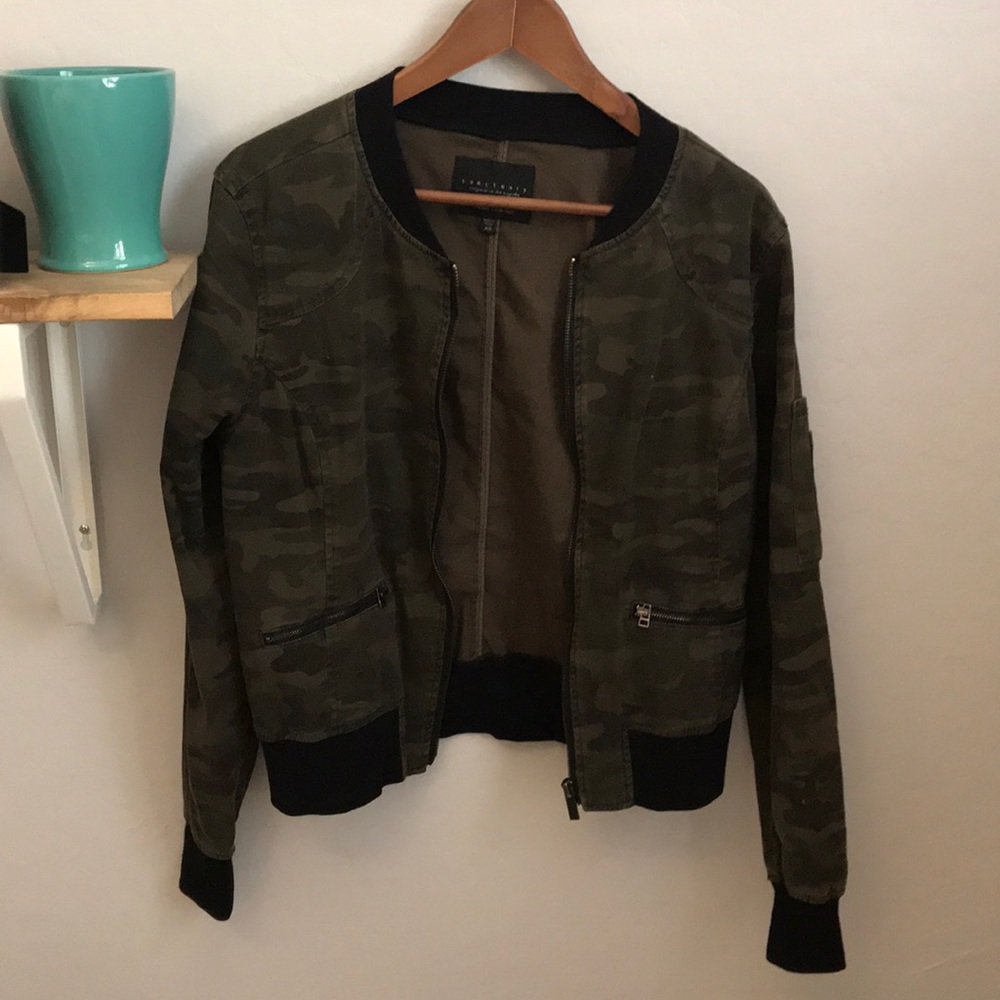 Sanctuary Camo Bomber Jacket